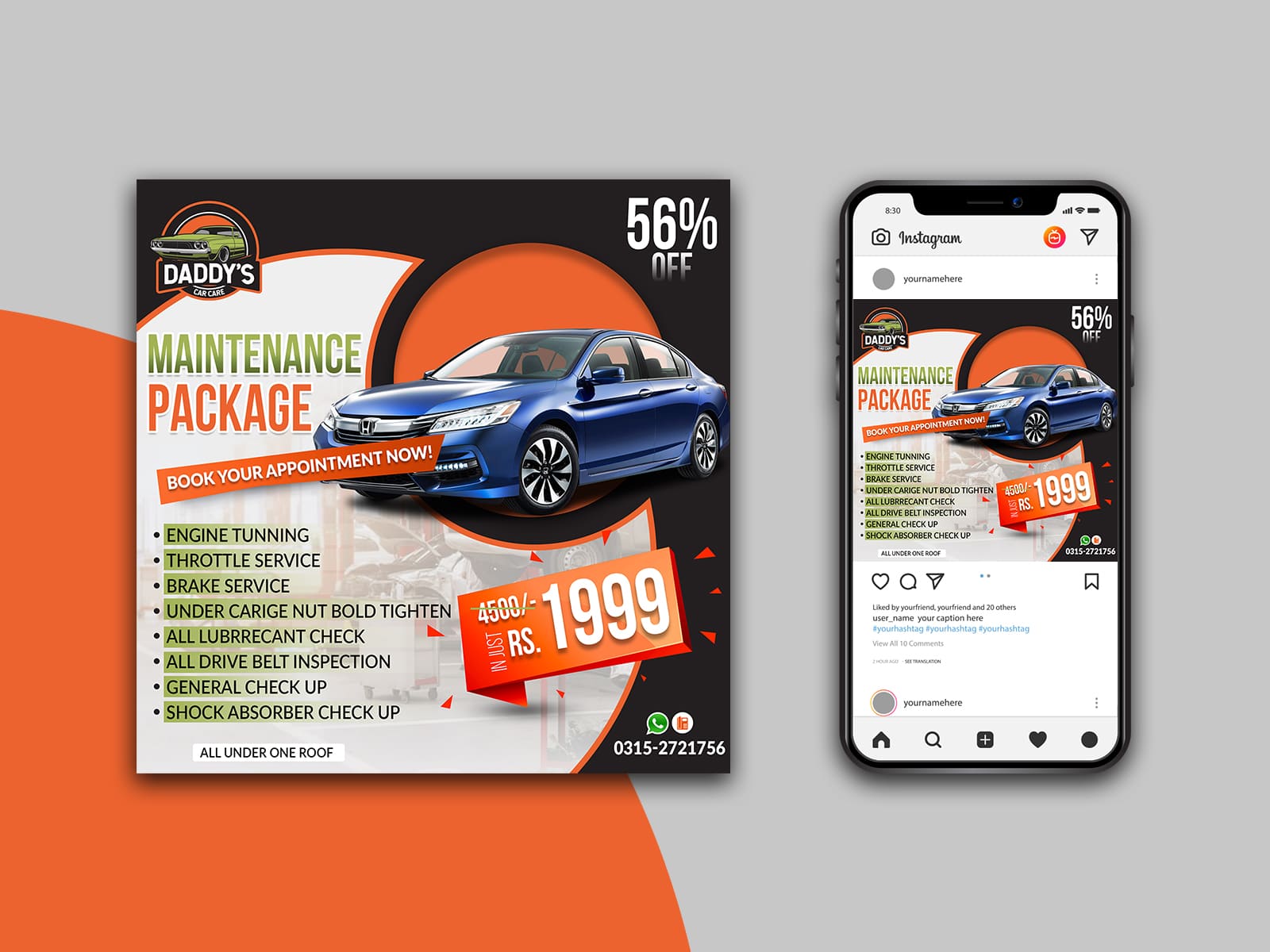 Facebook and Instagram Marketing Post Design Services